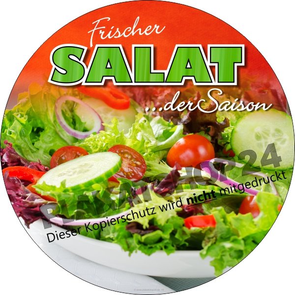 Schaufensterfolie mit Bild frische Salate