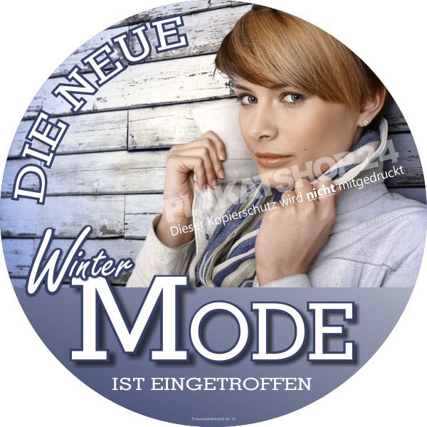Selbstklebende Schaufensterfolie für Winterdekoration Damenmode