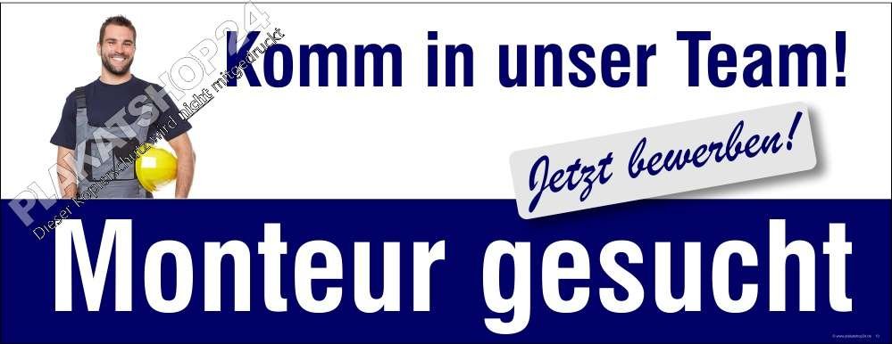 monteurbanner Werbebanner Monteur gesucht