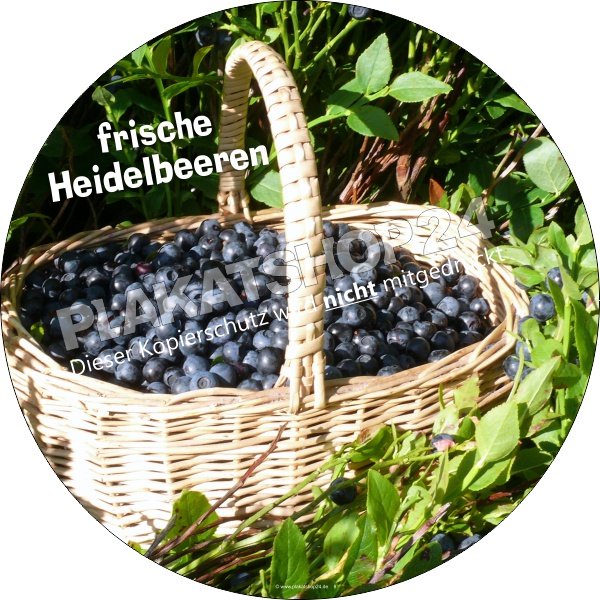 Werbefolie_frische_Heidelbeeren Klebefolie frische Heidelbeeren