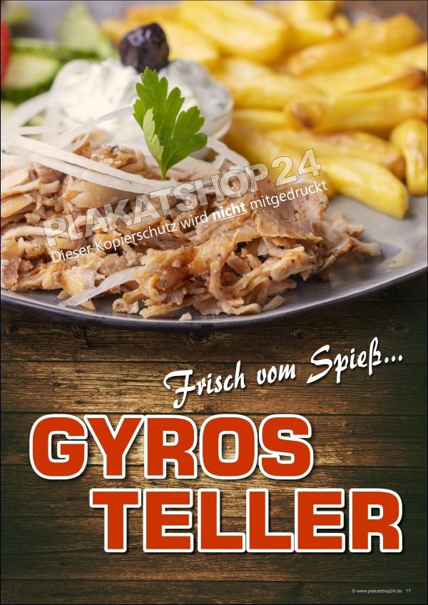 plakat-gyrosteller Schönes Werbeposter für Imbiss Gyrosteller