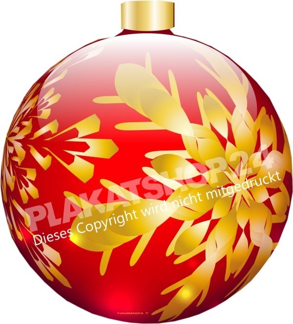 Aufkleber Weihnachtskugel Christbaumkugel