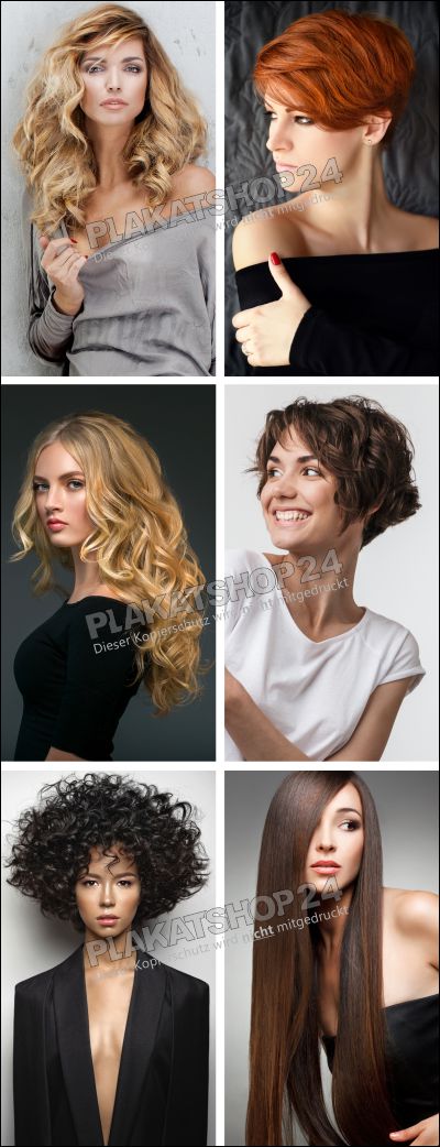 Friseurbanner mit Frisurenfotos