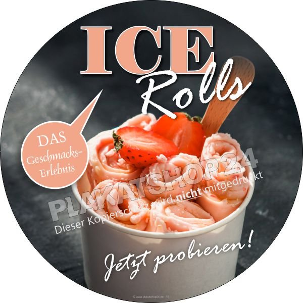 Schaufensterfolie Icecream Rolls