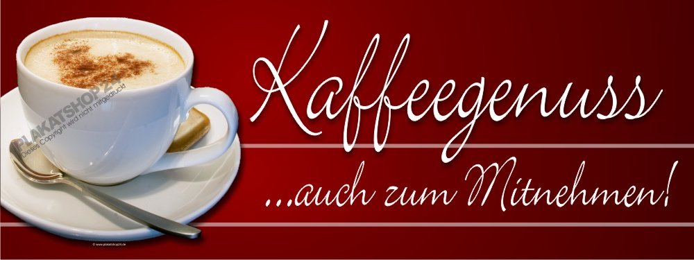 Kleines Cafe um die Ecke Banner online BESTELLEN