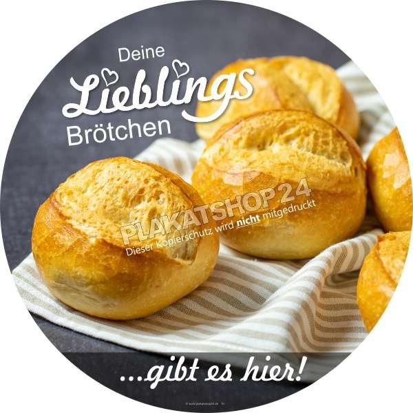 Werbefolie Bäckerei Lieblingsbrötchen