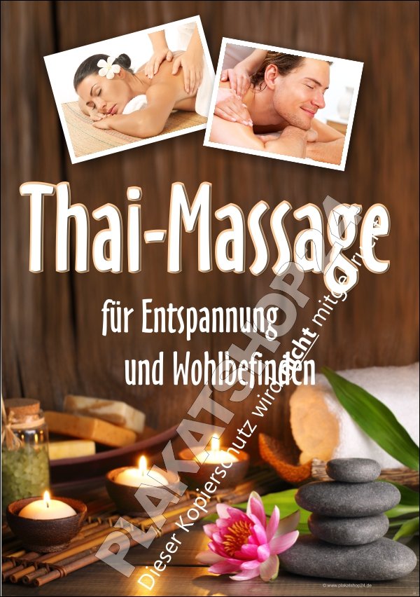 Thaimassage-Plakat für Thaimassage-Werbung