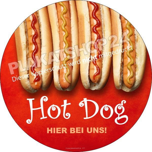 Imbissaufkleber Hot Dog-Verkauf