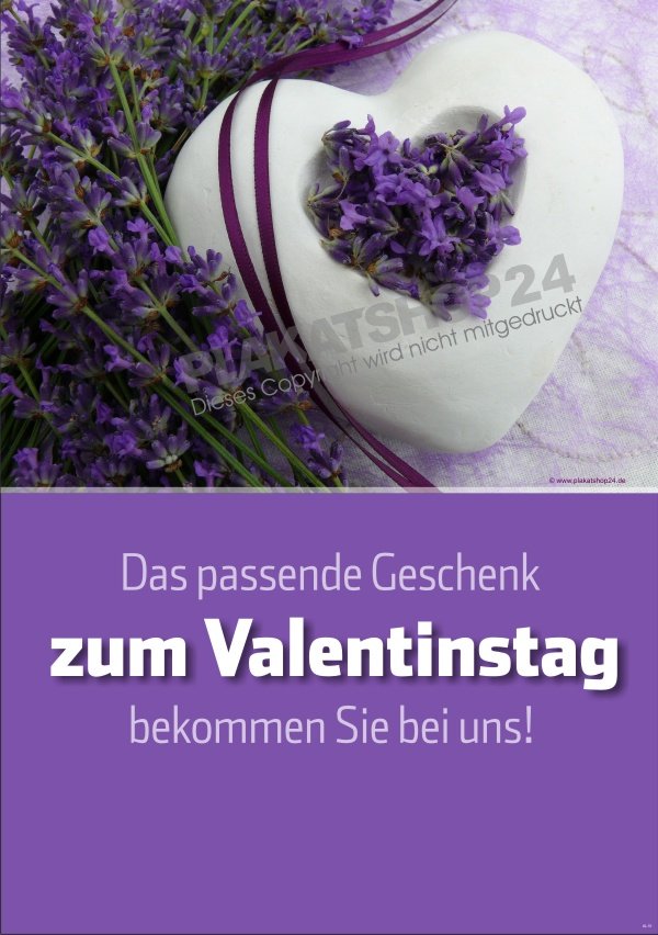 Poster für den Valentinstag