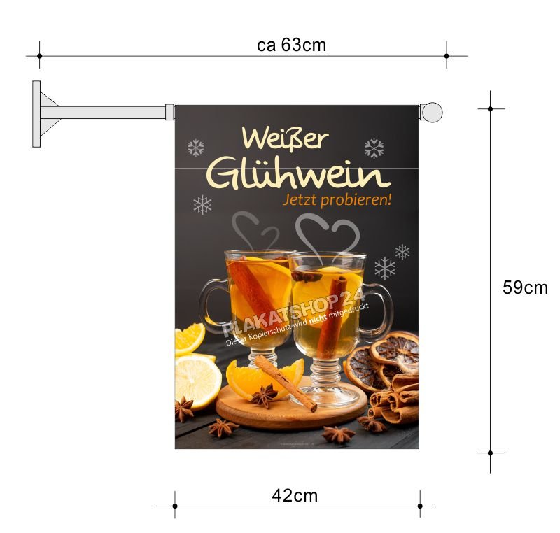 fahne-weisser-gluehwein Weihnachtsmarktfahne Weißer Glühwein