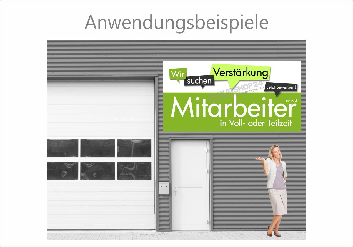 XXL Hinweis-Banner für Mitarbeiter gesucht