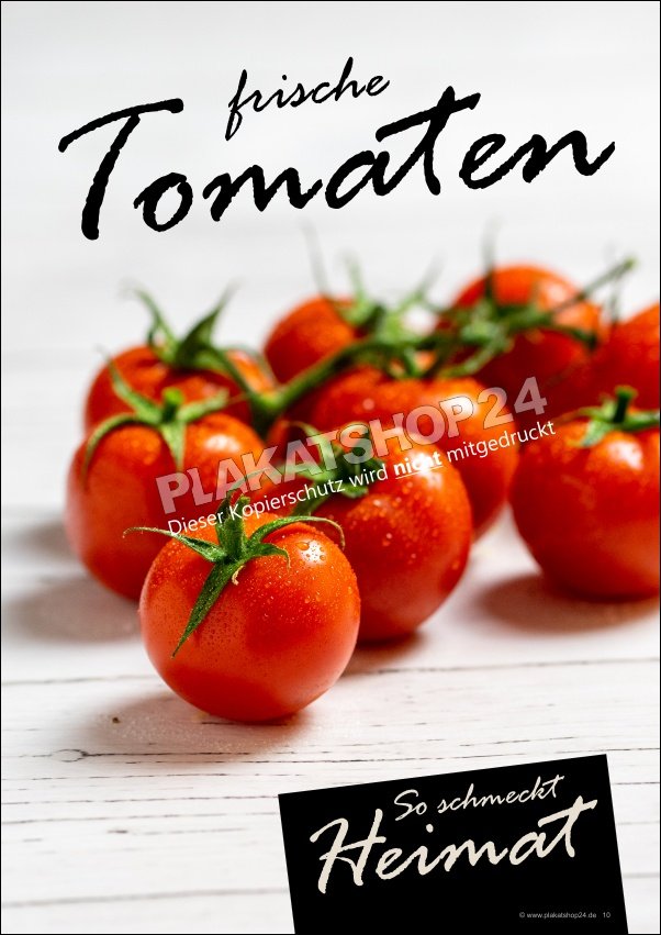Tomatenplakat Hofladen Marktstand 