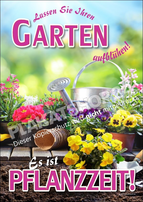 Blumiges Gartenplakat für Gärtnerei/Floristik