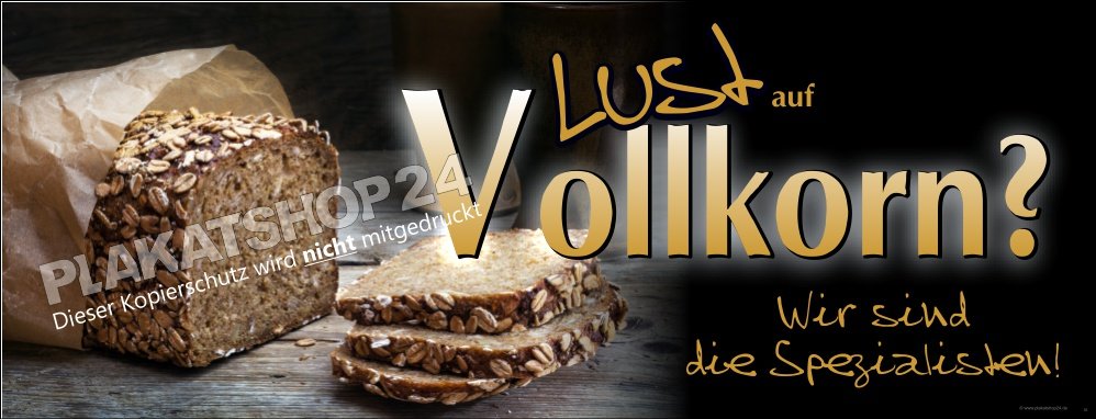 Brotbanner_Vollkorn Bäckerei-Werbebanner Vollkornbrot