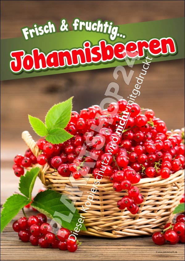 Johannisbeerenposter für Hofladenverkauf, Marktstand