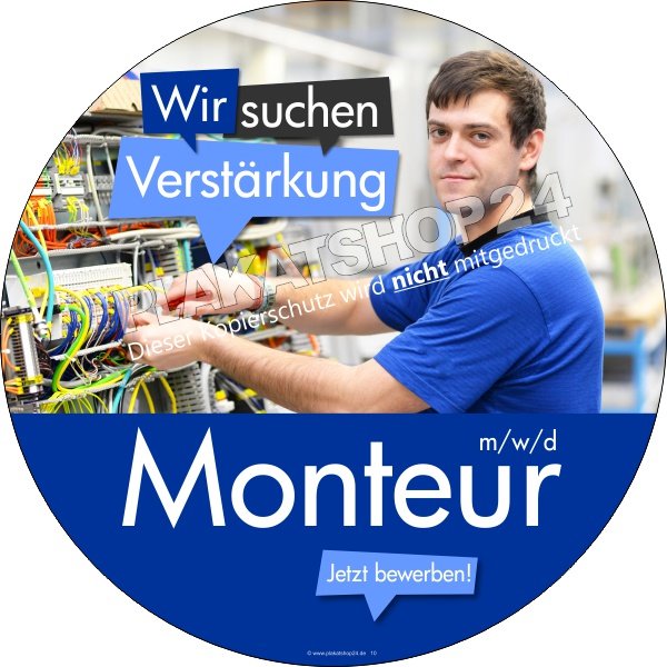 aufkleber-monteur-gesuchty3Ko5mAcHZvvQ Stellenangebotsfolie Monteur gesucht Elektro