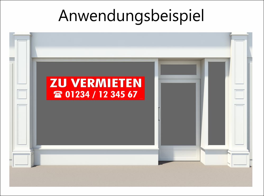 Aufkleber Zu vermieten mit Telefon-Nummer Aufkleber Zu vermieten mit Telefon-Nummer