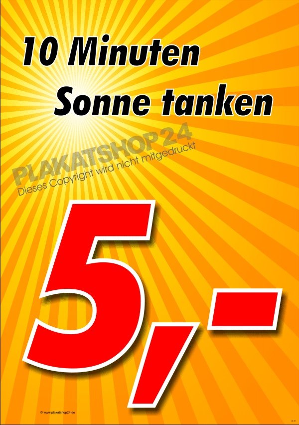 543dc79c0477a2de15c8e6ab9b6af540 Werbeplakat für Sonnenstudio, Bräunungsstudio und Solarium