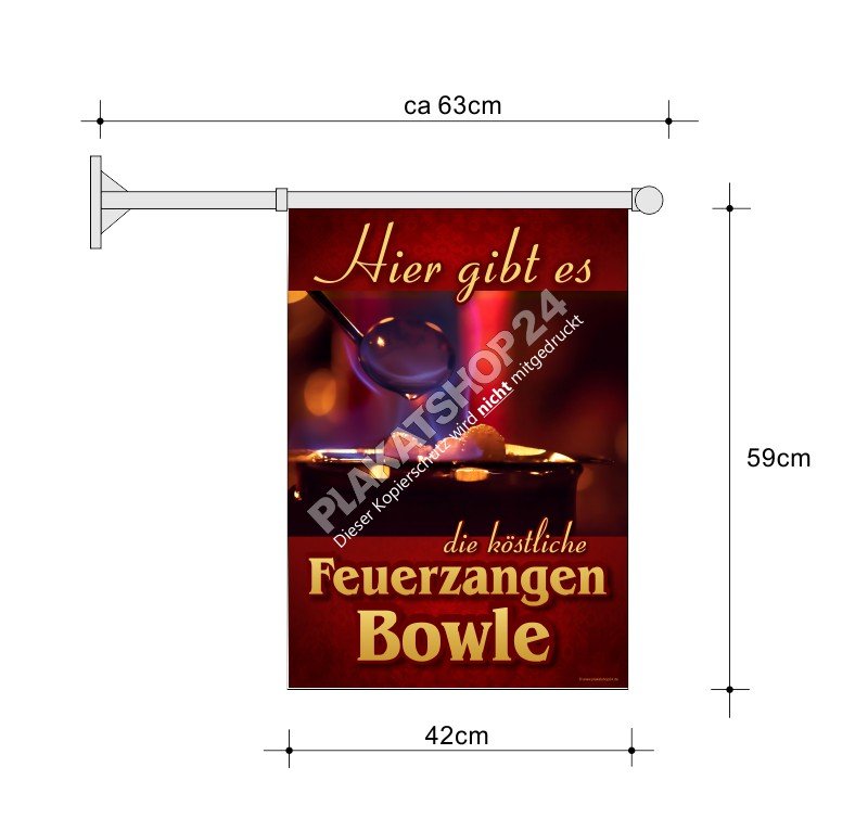 Stockfahne für köstliche Feuerzangen-Bowle