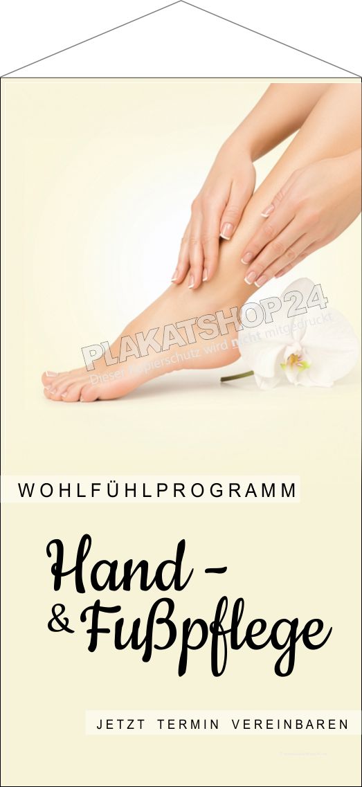 Textildeko Banner Hand- und Fußpflege Textildeko Banner Hand- und Fußpflege
