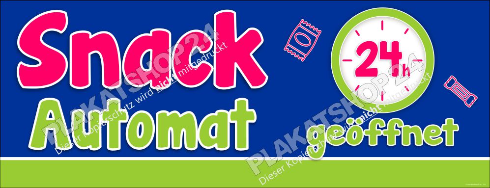 Werbebanner für Snackautomat Werbebanner für Snackautomat