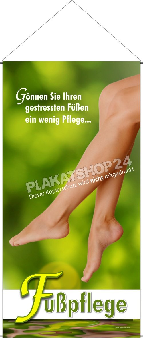 Textilbanner für Fußpflege-Reklame