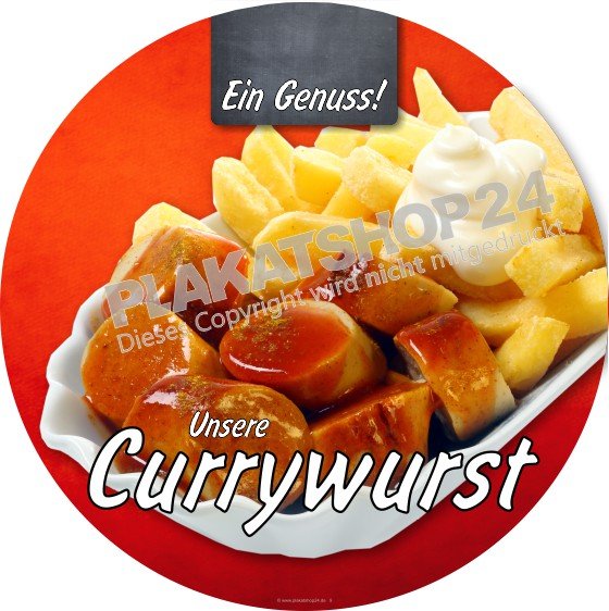 aufkleber-currywurst Imbissaufkleber Currywurst Pommes