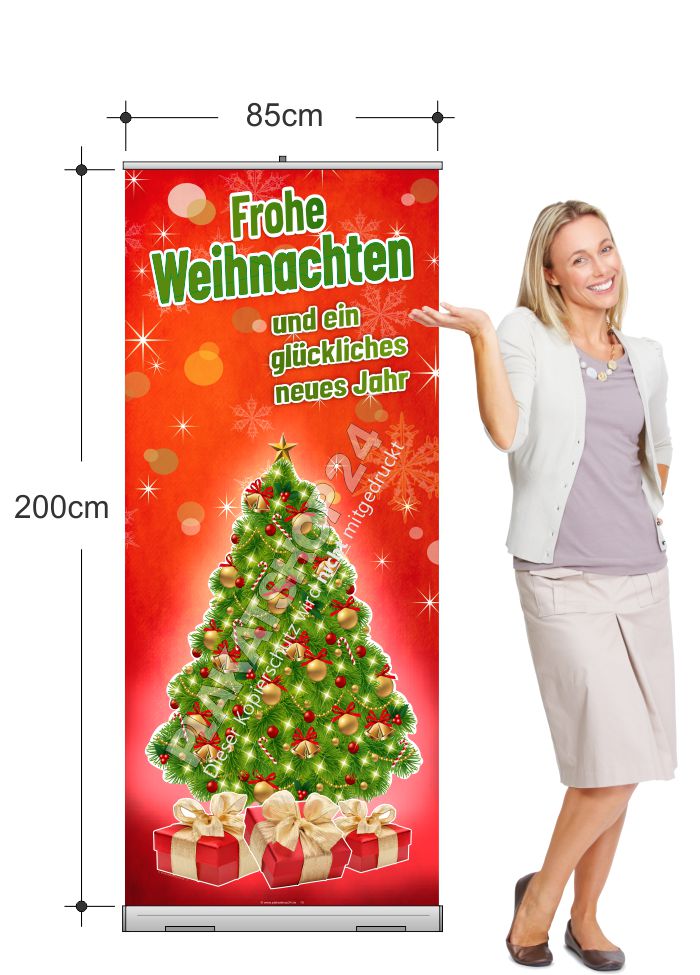 Weihnachts-Rollupdisplay Frohe Weihnachten