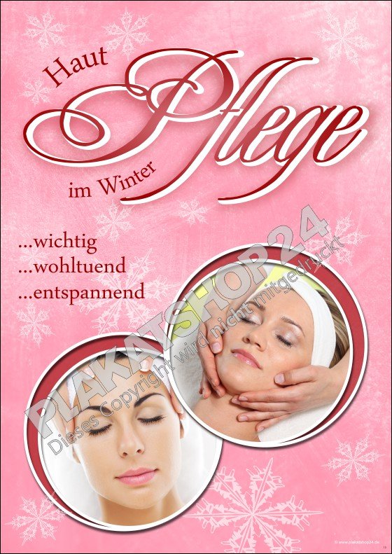 Kosmetikplakat Winterhautpflege