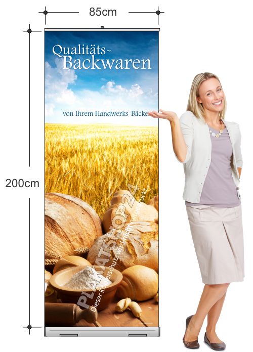 Rollupdisplay für Bäckerei kaufen