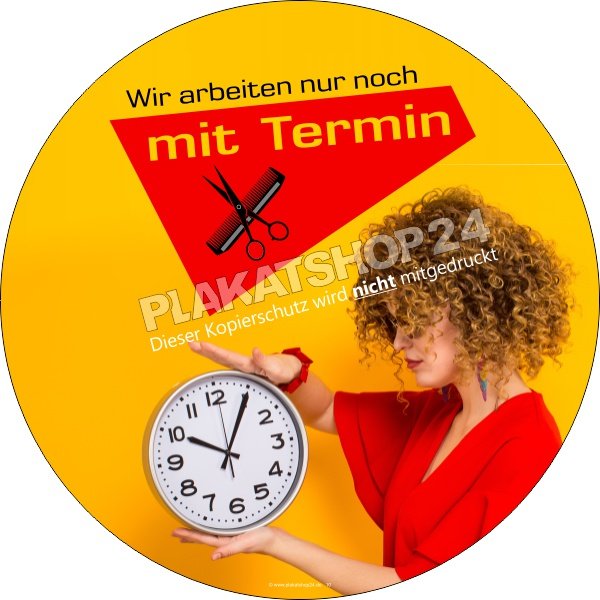Friseuraufkleber arbeiten nur noch mit Termin