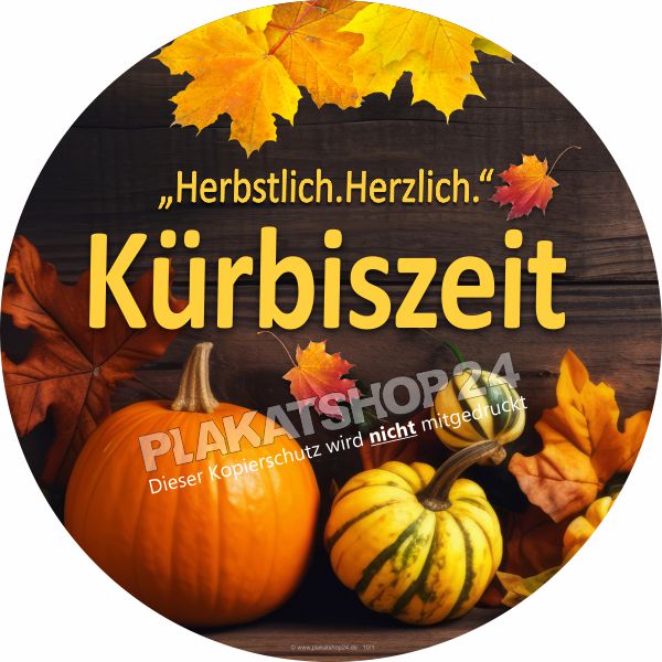 Werbefolie zum Kürbisverkauf Werbefolie zum Kürbisverkauf