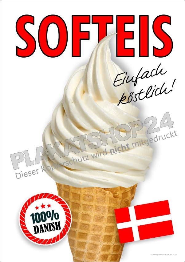Poster Dänisches Softeis