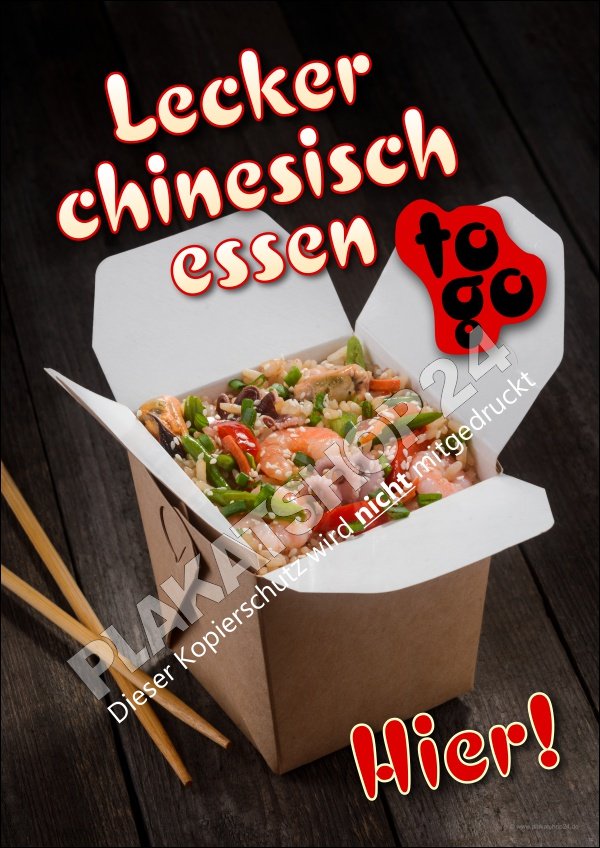 Werbeplakat_Chinabox Werbeposter chinesische Küche to go