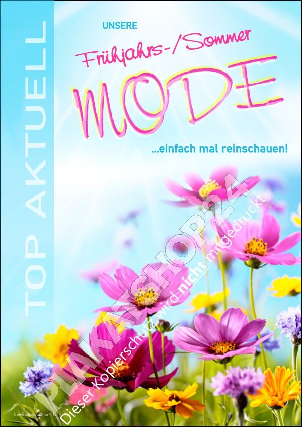 modeplakat Dekoplakat Sommerschaufenster Schuhhaus