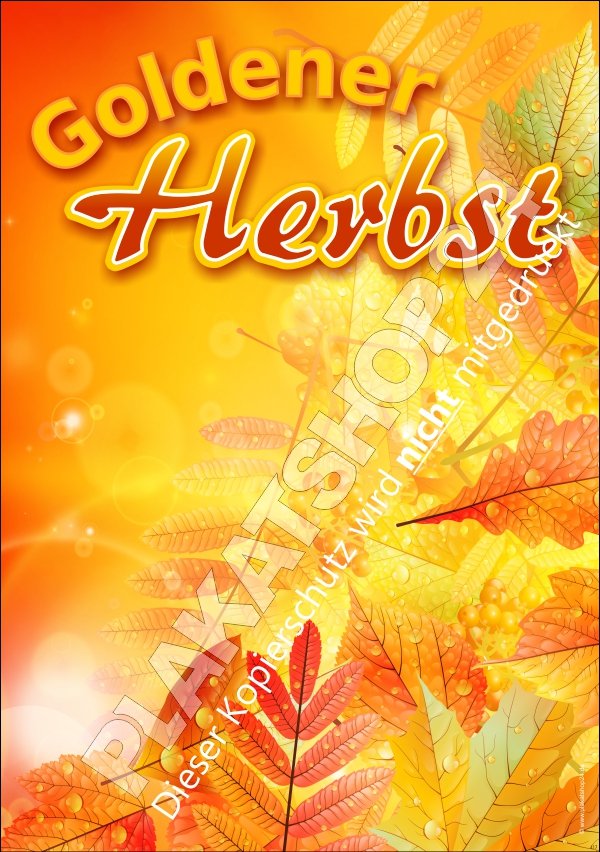 Herbst-Plakat Goldener Herbst