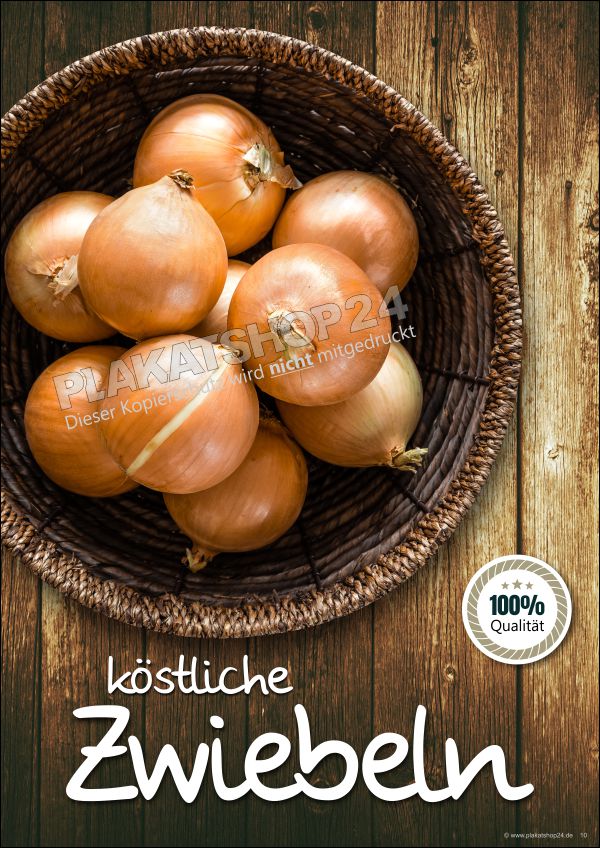 Werbeplakat Zwiebeln