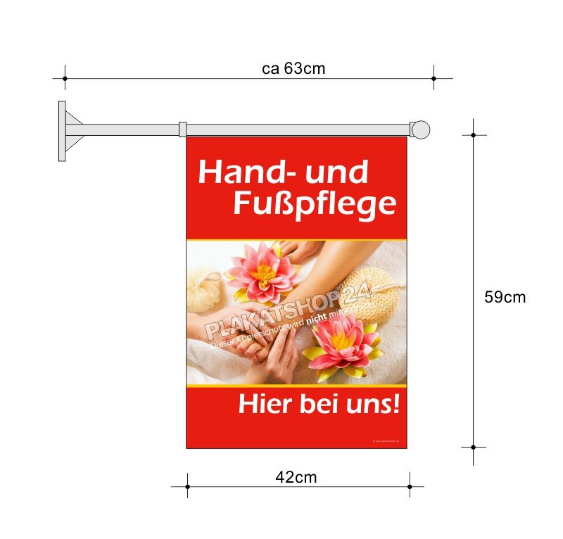 Fahne A2 für Hand- und Fußpflege
