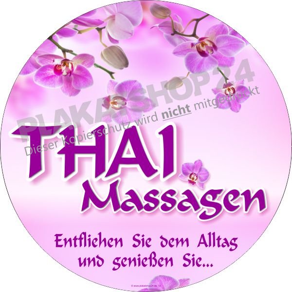 Thaimassage-Aufkleber für Reklame Massagepraxis