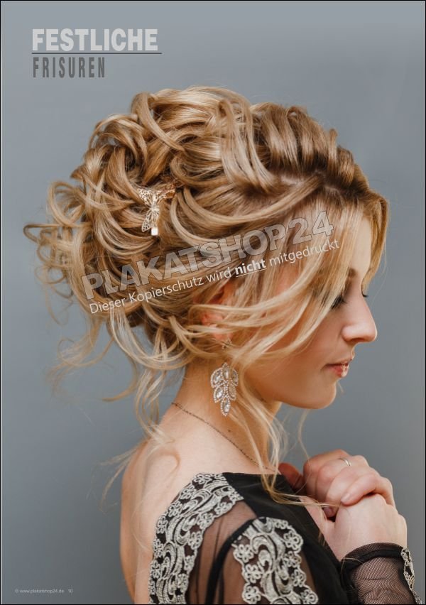 Werbeplakat festliche Frisurenmode