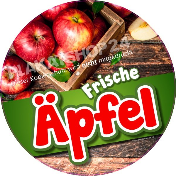 Werbefolie_rote_Aepfel Apfelaufkleber für Werbung rote Äpfel
