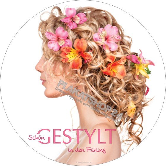 friseuraufkleber-fruehling Schaufensterfolie Hautpflege / Kosmetik Frühling
