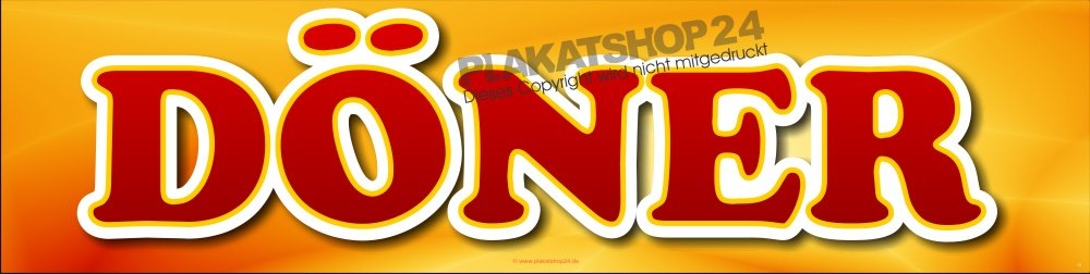 Aufkleber Döner als selbstklebende Werbefolie für Döner Werbung