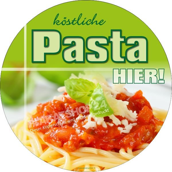 Pasta-Aufkleber für italienische Gastronomie