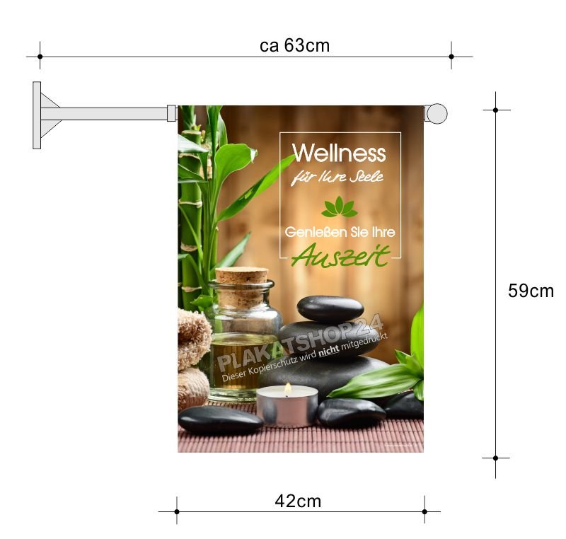Werbefahne Massage und Wellness