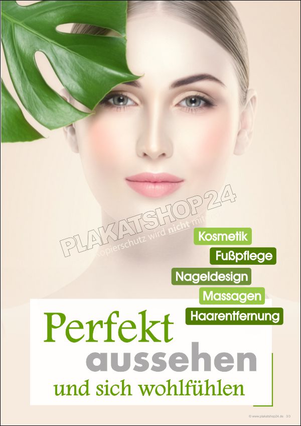 Kosmetik Plakat wetterfest & UV-stabil – Werbeposter für Studio & Schaufenster | Plakatshop24