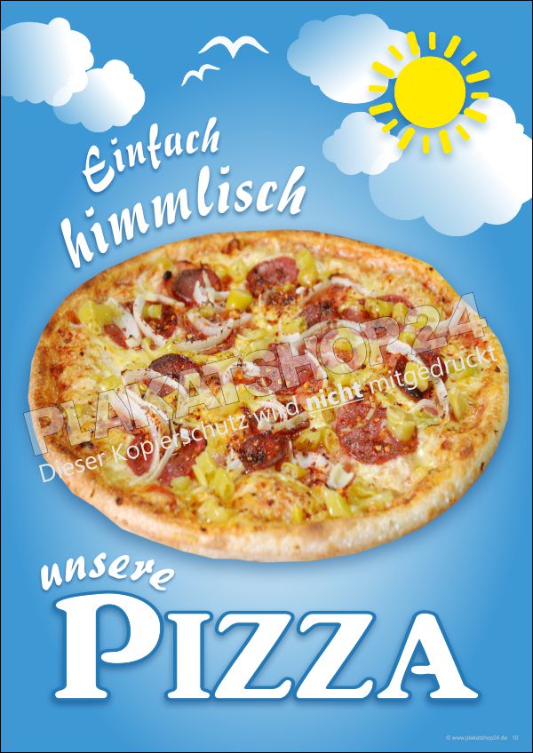 Pizza-Werbeplakat