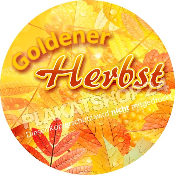 Schaufensterfolie Goldener Herbst für die Herbstdeko