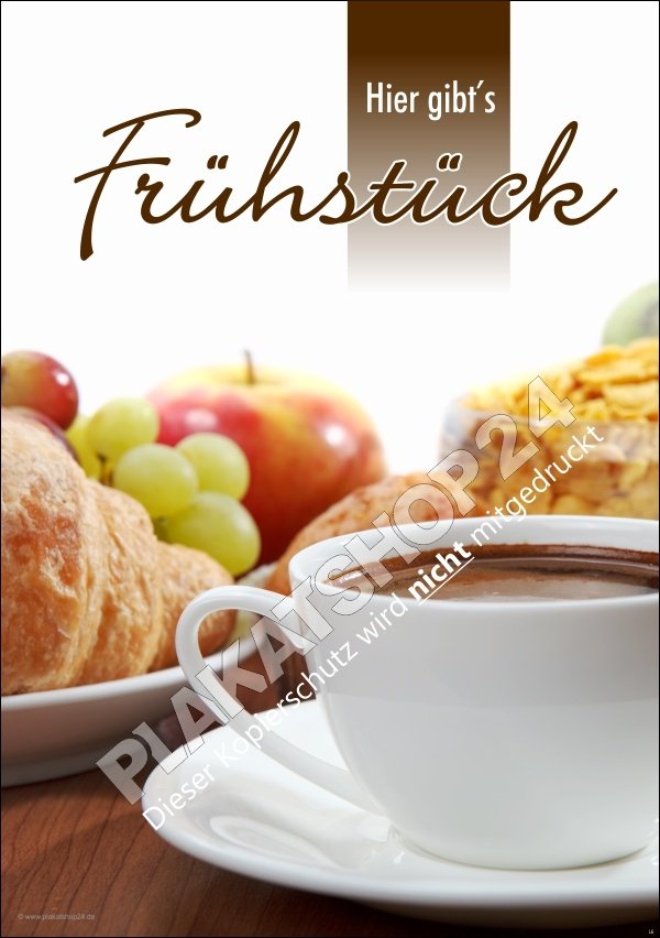 Plakat für Werbung für Frühstück