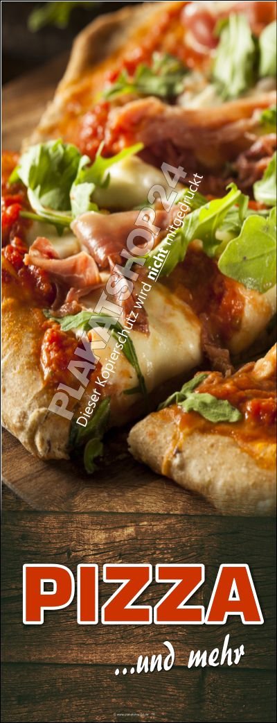 Pizza-Werbebanner mit Pizzafoto